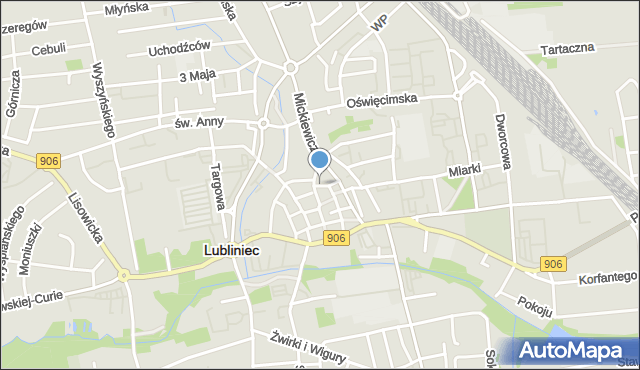 Lubliniec, Stein Edyty, mapa Lubliniec
