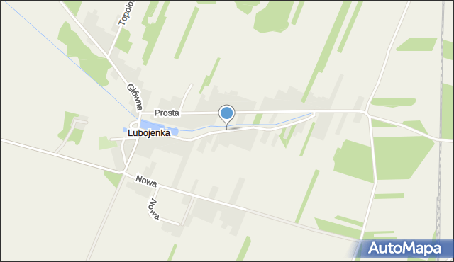 Lubojenka, Stawowa, mapa Lubojenka