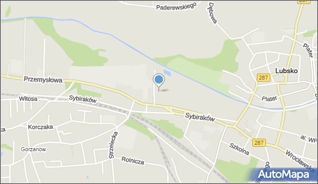 Lubsko, Stolarska, mapa Lubsko