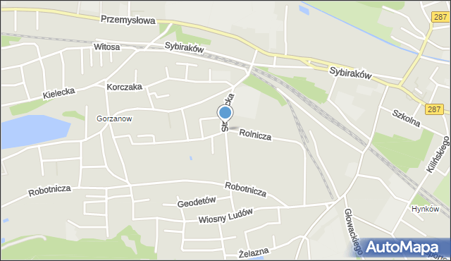 Lubsko, Strzelecka, mapa Lubsko
