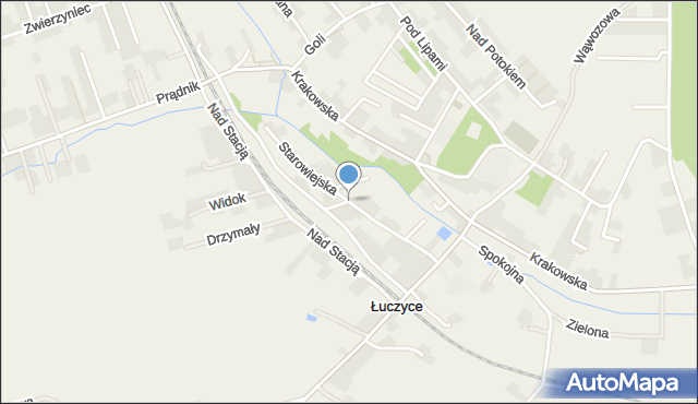 Łuczyce gmina Kocmyrzów-Luborzyca, Starowiejska, mapa Łuczyce gmina Kocmyrzów-Luborzyca