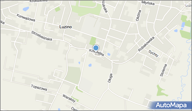 Luzino, Starowiejska, mapa Luzino
