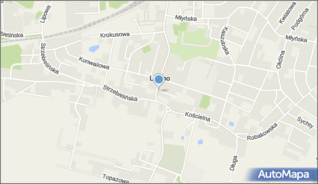Luzino, Strażacka, mapa Luzino