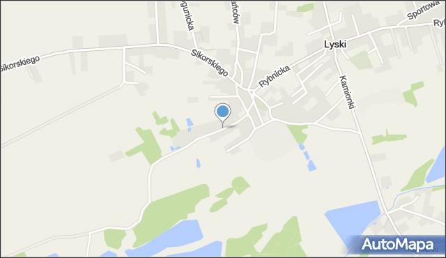 Lyski powiat rybnicki, Stawowa, mapa Lyski powiat rybnicki