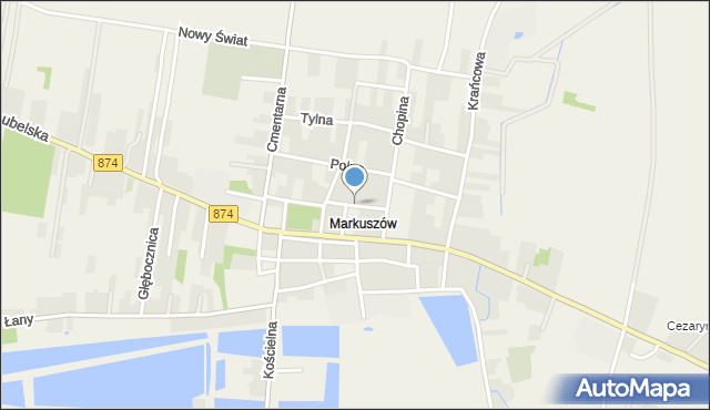 Markuszów, Strażacka, mapa Markuszów