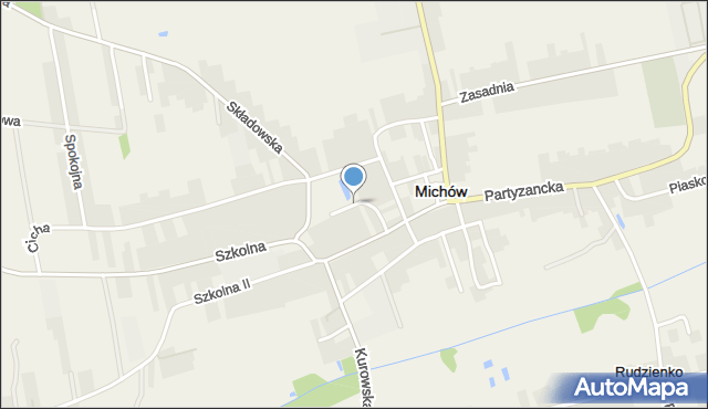 Michów powiat lubartowski, Stawowa, mapa Michów powiat lubartowski