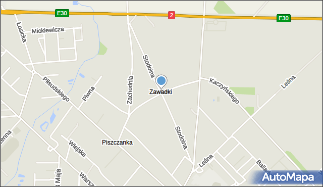 Międzyrzec Podlaski, Stodolna, mapa Międzyrzec Podlaski