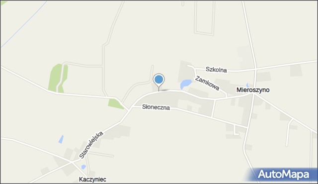 Mieroszyno, Starowiejska, mapa Mieroszyno