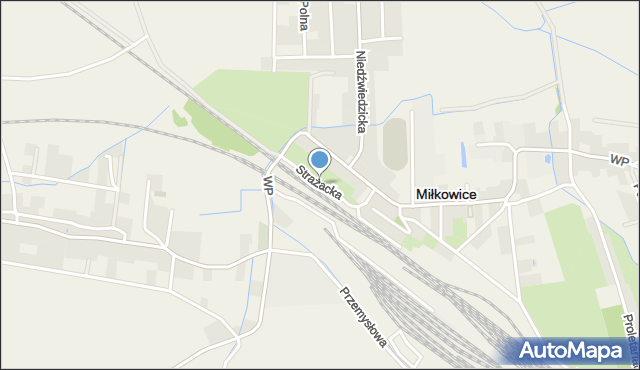 Miłkowice powiat legnicki, Strażacka, mapa Miłkowice powiat legnicki