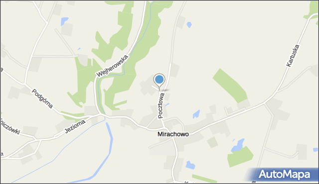 Mirachowo, Stare Nadleśnictwo, mapa Mirachowo