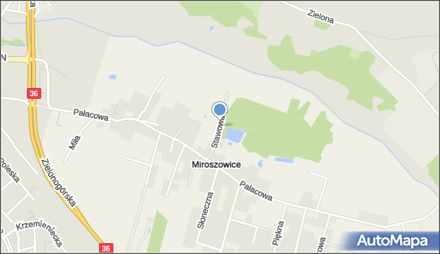 Miroszowice, Stawowa, mapa Miroszowice