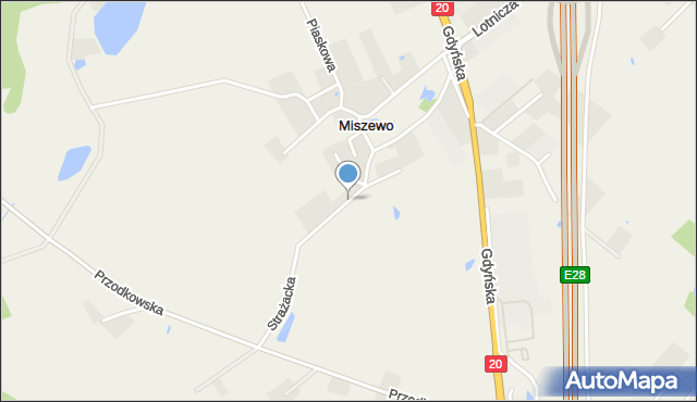 Miszewo gmina Żukowo, Strażacka, mapa Miszewo gmina Żukowo