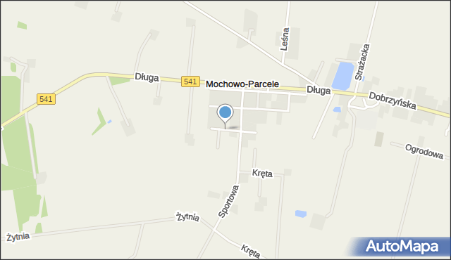 Mochowo-Parcele, Stadionowa, mapa Mochowo-Parcele