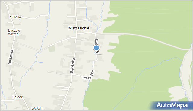 Murzasichle, Stary Bór, mapa Murzasichle