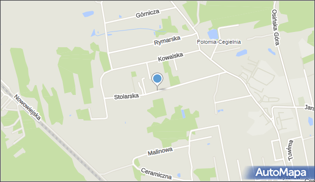 Myszków, Stolarska, mapa Myszków