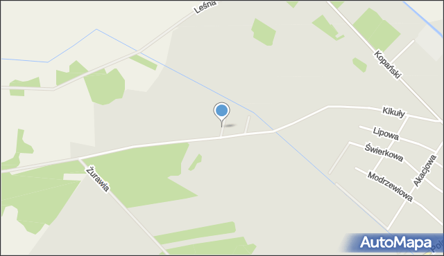 Myszyniec, Strzelców Kurpiowskich, mapa Myszyniec