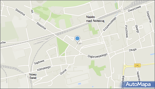 Nakło nad Notecią, Strażacka, mapa Nakło nad Notecią