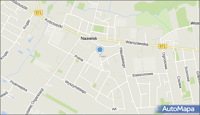 Nasielsk, Staszica Stanisława, mapa Nasielsk