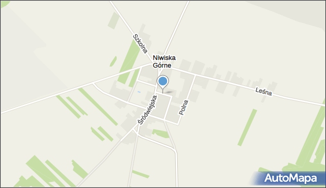 Niwiska Górne, Strażacka, mapa Niwiska Górne