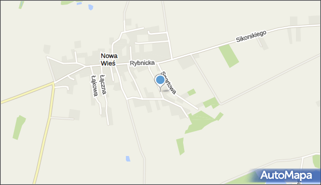 Nowa Wieś gmina Lyski, Stawowa, mapa Nowa Wieś gmina Lyski