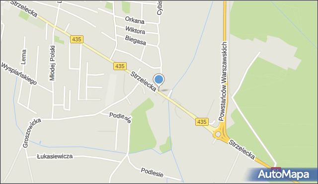 Opole, Strzelecka, mapa Opola