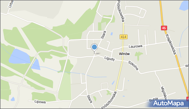 Opole, Stara Droga, mapa Opola