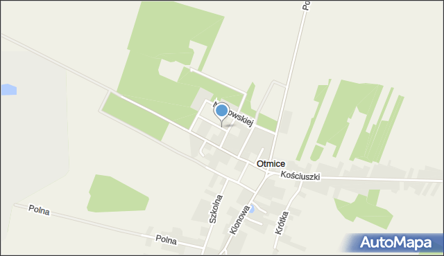 Otmice, Strachwitza Moritza, mapa Otmice