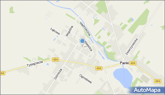 Panki, Staszica Stanisława, mapa Panki