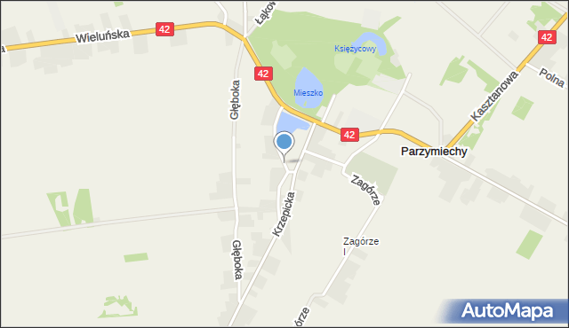 Parzymiechy, Starowiejska, mapa Parzymiechy