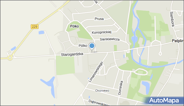 Pelplin, Starogardzka, mapa Pelplin