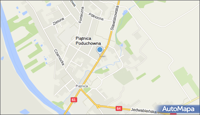 Piątnica Poduchowna, Stawiskowska, mapa Piątnica Poduchowna