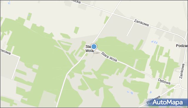 Piekoszów, Stara Wola, mapa Piekoszów