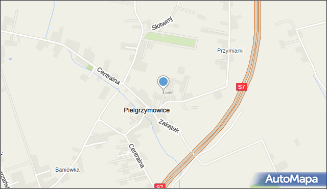 Pielgrzymowice gmina Michałowice, Stroma, mapa Pielgrzymowice gmina Michałowice