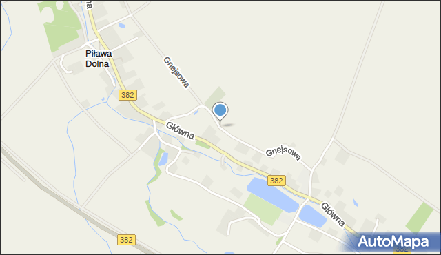 Piława Dolna, Styczka Aleksego, ks., mapa Piława Dolna