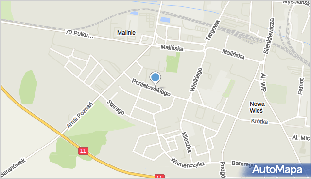 Pleszew, Stanisława Augusta Poniatowskiego, mapa Pleszew