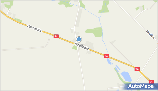 Płużniczka, Strzelecka, mapa Płużniczka