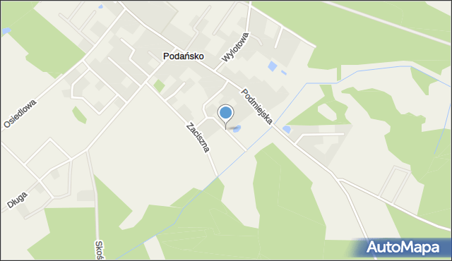 Podańsko, Strumykowa, mapa Podańsko