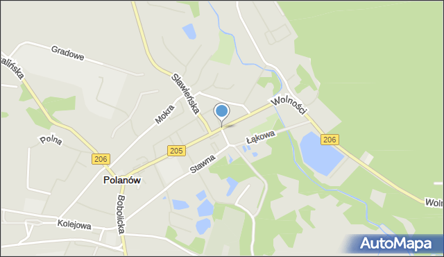 Polanów powiat koszaliński, Strumykowa, mapa Polanów powiat koszaliński