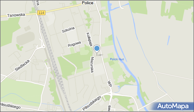 Police, Staszica Stanisława, mapa Police