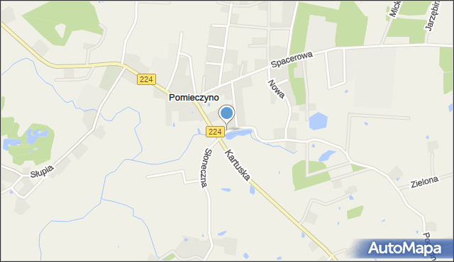 Pomieczyno, Stawisko, mapa Pomieczyno