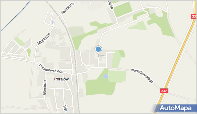 Porajów, Stawowa, mapa Porajów