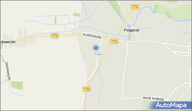 Proszowice, Stary Dębowiec, mapa Proszowice