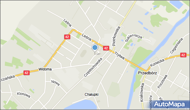 Przedbórz powiat radomszczański, Stara, mapa Przedbórz powiat radomszczański