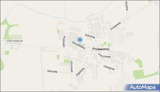 Przeworno, Strzelińska, mapa Przeworno