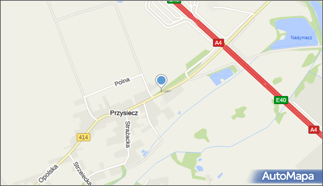 Przysiecz, Stawowa, mapa Przysiecz