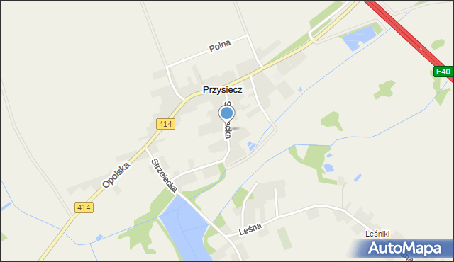 Przysiecz, Strażacka, mapa Przysiecz