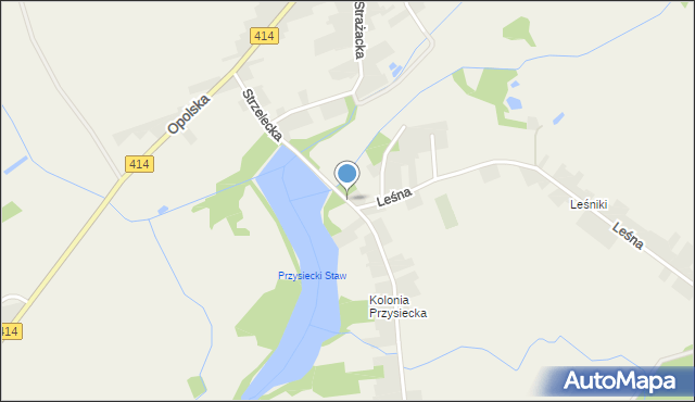 Przysiecz, Strzelecka, mapa Przysiecz