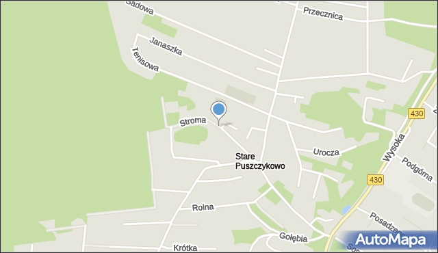 Puszczykowo powiat poznański, Stroma, mapa Puszczykowo powiat poznański