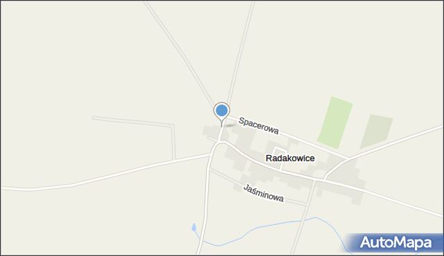 Radakowice, Stawowa, mapa Radakowice