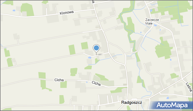 Radgoszcz powiat dąbrowski, Strażacka, mapa Radgoszcz powiat dąbrowski